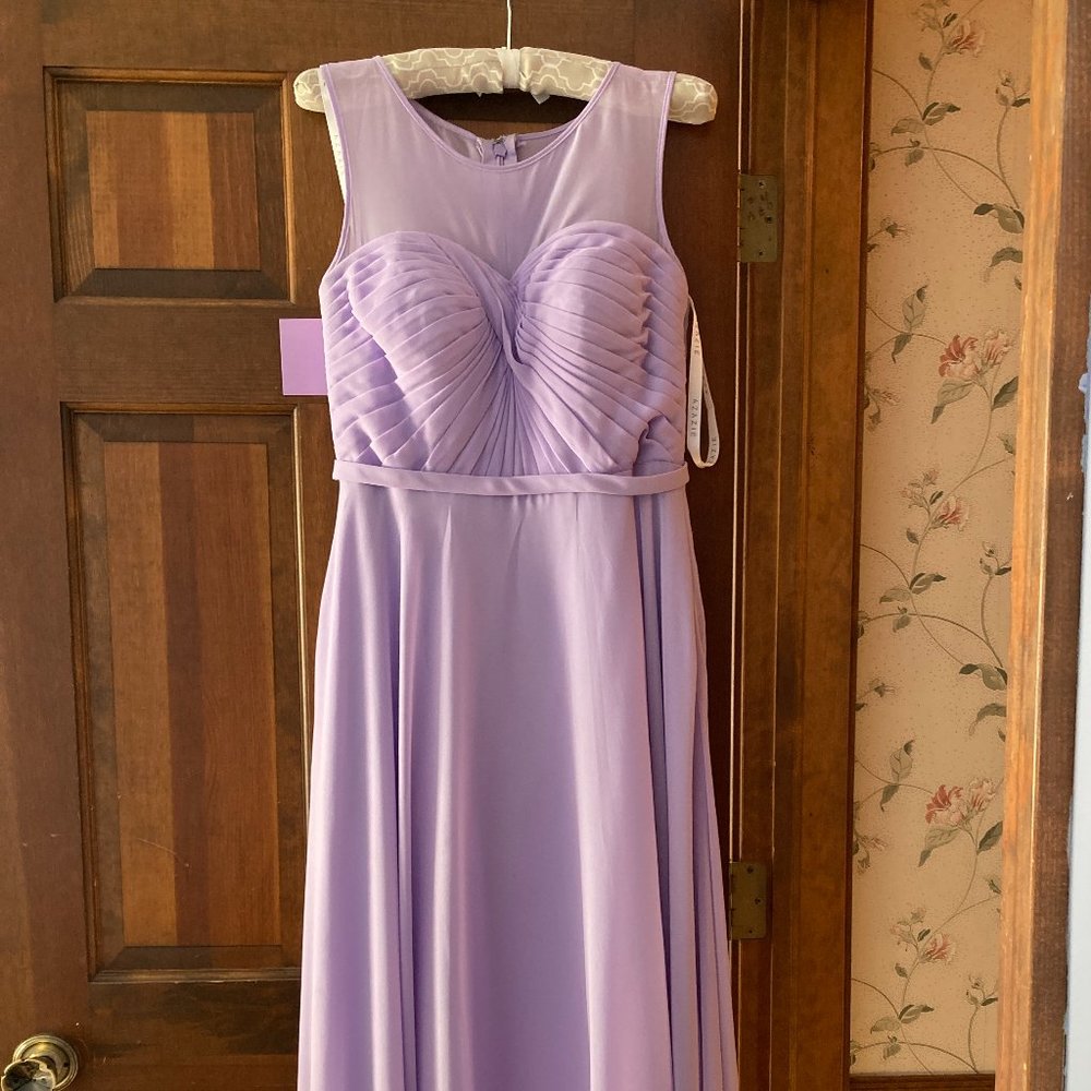 Lilac purple Azazie Nina bridesmaid prom dress